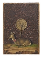 Portrait of Alvise Contarini(?); (verso) A Tethered Roebuck, Jacometto (Jacometto Veneziano) (Italian, active Venice by ca. 1472–died before 1498), Oil on wood; verso: oil and gold on wood